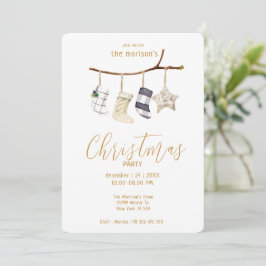 Convite Watercolor Christmas Boho style Invation
