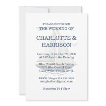 Watercolor Coastal Seascape Wedding