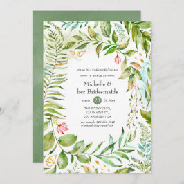Convite Watercolor Crystal Bridesmaids Luncheids