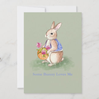 Convite Watercolor Easter Bunny