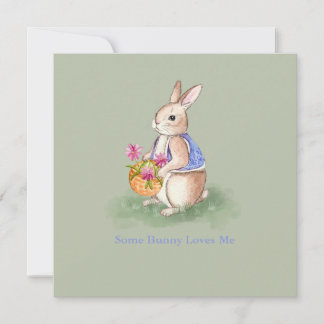 Convite Watercolor Easter Bunny