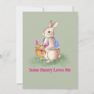 Convite Watercolor Easter Bunny