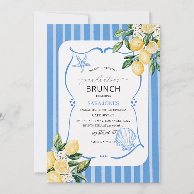 Convite Watercolor Elegant Wildflowers graduatioInvitation (Frente)
