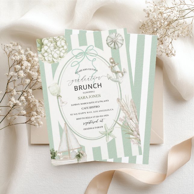 Convite Watercolor Elegant Wildflowers graduatioInvitation (Criador carregado)