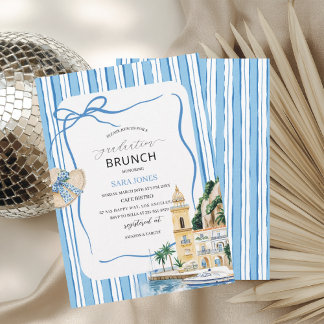 Convite Watercolor Elegant Wildflowers graduatioInvitation