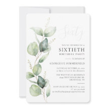 Watercolor Eucalyptus 60º Aniversário