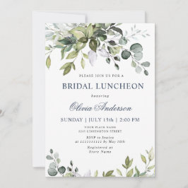 Convite Watercolor Eucalyptus Greenery BRIDAL LUNCHEON