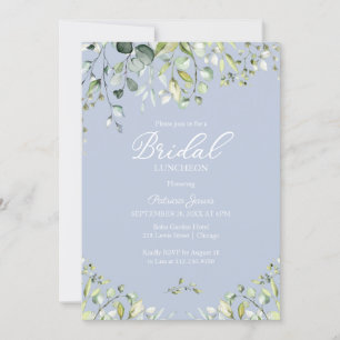 Convite Watercolor Eucalyptus Greenery Bridal Luncheon Inv