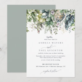 Convite Watercolor Eucalyptus Greenery | Casamento Botânic