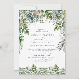 Convite Watercolor Eucalyptus Greenery | Casamento Botânic