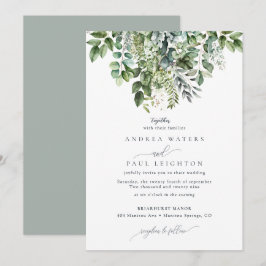 Convite Watercolor Eucalyptus Greenery | Casamento Botânic