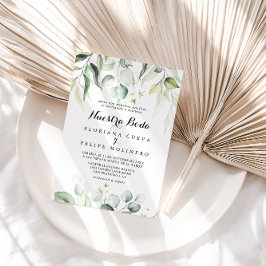 Convite Watercolor Eucalyptus Greenery Nuestra Boda
