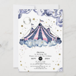 Convite Watercolor Fescus Circus Birthday