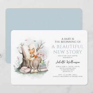 Convite Watercolor Floral - Belo Chá de fraldas da Históri