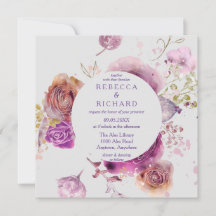 Watercolor Floral Majestade Wedding