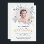 Convite Watercolor Floral Photo Surprise 60th Birthday<br><div class="desc">Watercolor Floral Photo Surprise 60th Aniversário. Um tema delicado e detalhado de festa de aniversário floral de aquarela desenhado com uma foto personalizada! Todo texto é personalizável. Excelente para uma festa de chá de jardim ou celebração de aniversário de temas florais e botânicos. Precisa de ajuda com este modelo? Entre...</div>