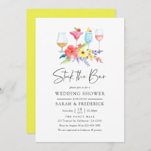 Convite Watercolor Floral Stock no Bar
