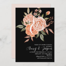 Watercolor Floral Vintage Rosas Casamento B