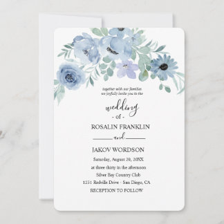Convite watercolor floral wedding 