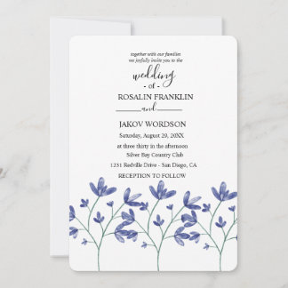 Convite watercolor floral wedding Invitation