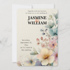 Convite 🎨 Watercolor Floral Weditation 💐 💍