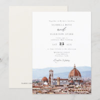 Watercolor Florence, Itália, Casamento Skyline