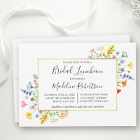 Watercolor Flores Selvagens Caligrafia Bridal