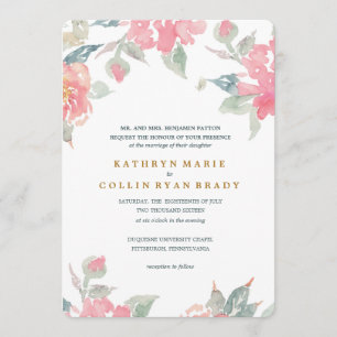 CONVITE WATERCOLOR GARDEN WEDDING