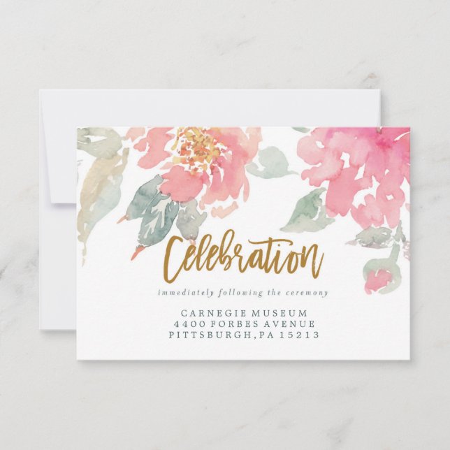 CONVITE WATERCOLOR GARDEN WEDDING (Frente)