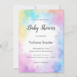 Convite Watercolor Gradient Invitation Cute Elegant Femine