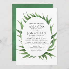 Convite Watercolor Greenery Wedding