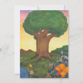 Convite Watercolor Illustration Tree Life Fantasy Art Love