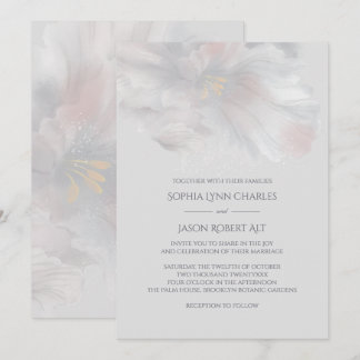 Convite Watercolor Iris Wedding