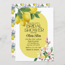 Watercolor Italiana Lemon Azulejo Bridalshower