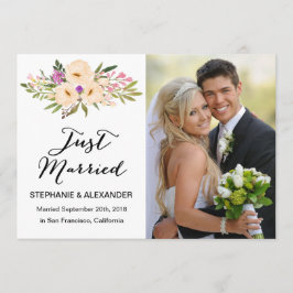 Convite Watercolor Ivory Buquê Anemones