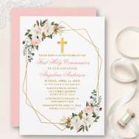 Watercolor Magnolia Rosa Geo Frame Commune