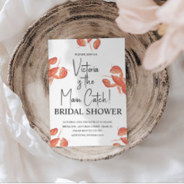 Convite Watercolor Main Catch Lobster Bridal Shower