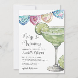 Convite Watercolor Margarita Bridal Shower