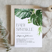 Watercolor Monstera Deixa O Bebê De Verão