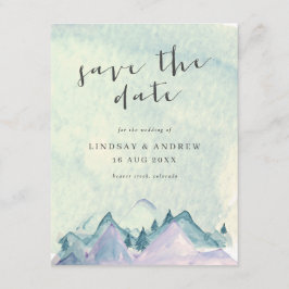 Convite Watercolor Mounains Casamento Salva a Data