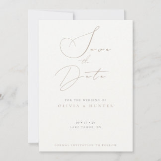 Convite Watercolor Olive Branch Wedding Save the Date Card