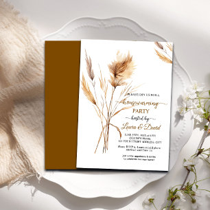 Convite Watercolor Pampas Grass House