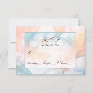 Convite Watercolor Pastel Flowers RSVP