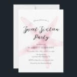 Convite Watercolor Pink Beach Sweet 16 Party<br><div class="desc">Watercolor Pink Beach Sweet 16 Convites de festas</div>