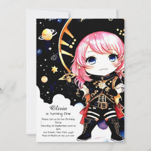 Convite Watercolor Pirate Birthday