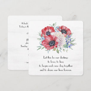 Convite Watercolor Poppy Boqueut Floral