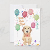 Watercolor Puppy Aniversário