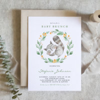 Watercolor Raccoon Wreath Greenery Baby Brunch