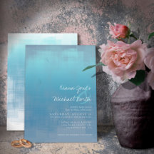 Watercolor Refletions Wedding Dusty Blue ID774