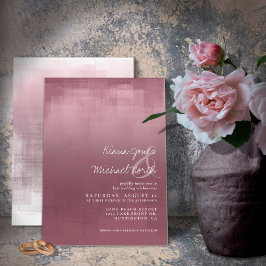 Convite Watercolor Refletions Wedding Mauve ID774
